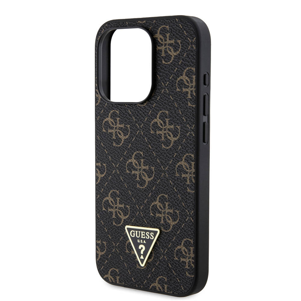 Etui til Apple iPhone 16 Pro, Guess, 4G Triangle Logo, Hvid