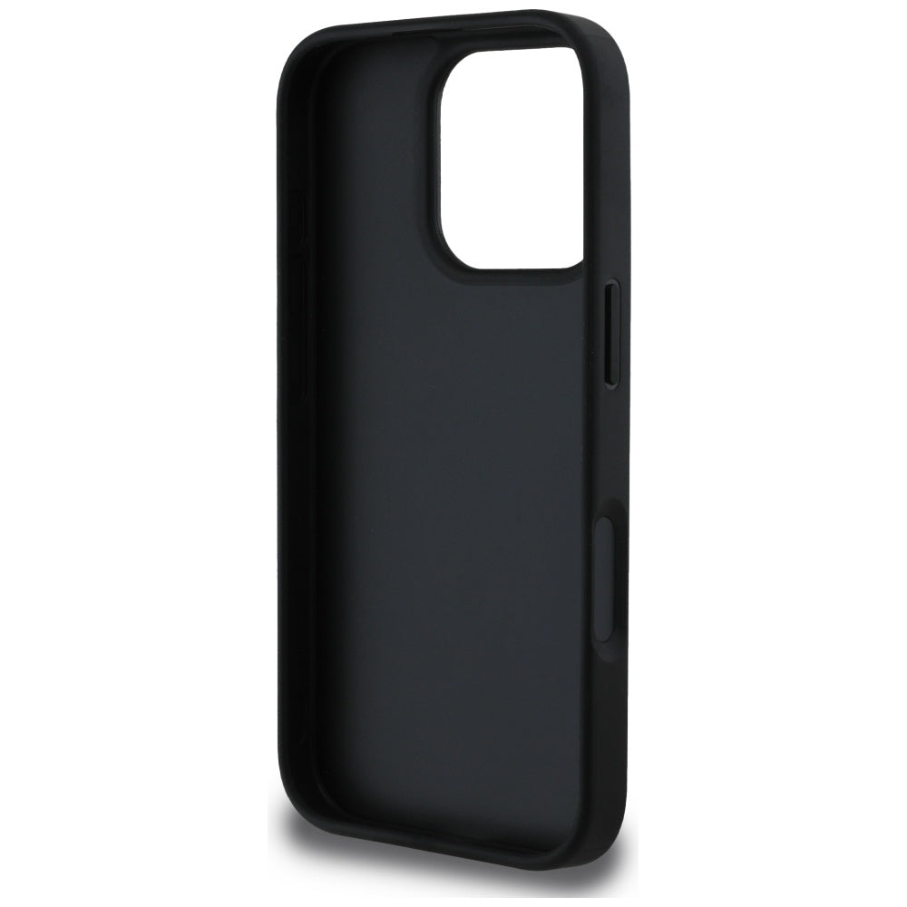 Etui til Apple iPhone 16 Pro, Guess, Grained Big 4G Logo Small Classic Logo, Sort