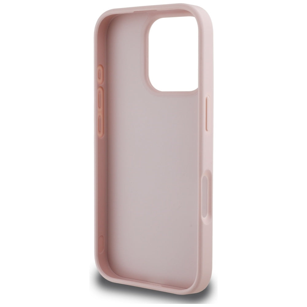 Etui til Apple iPhone 16 Pro, Guess, Grained Big 4G Logo Small Classic Logo, Pink
