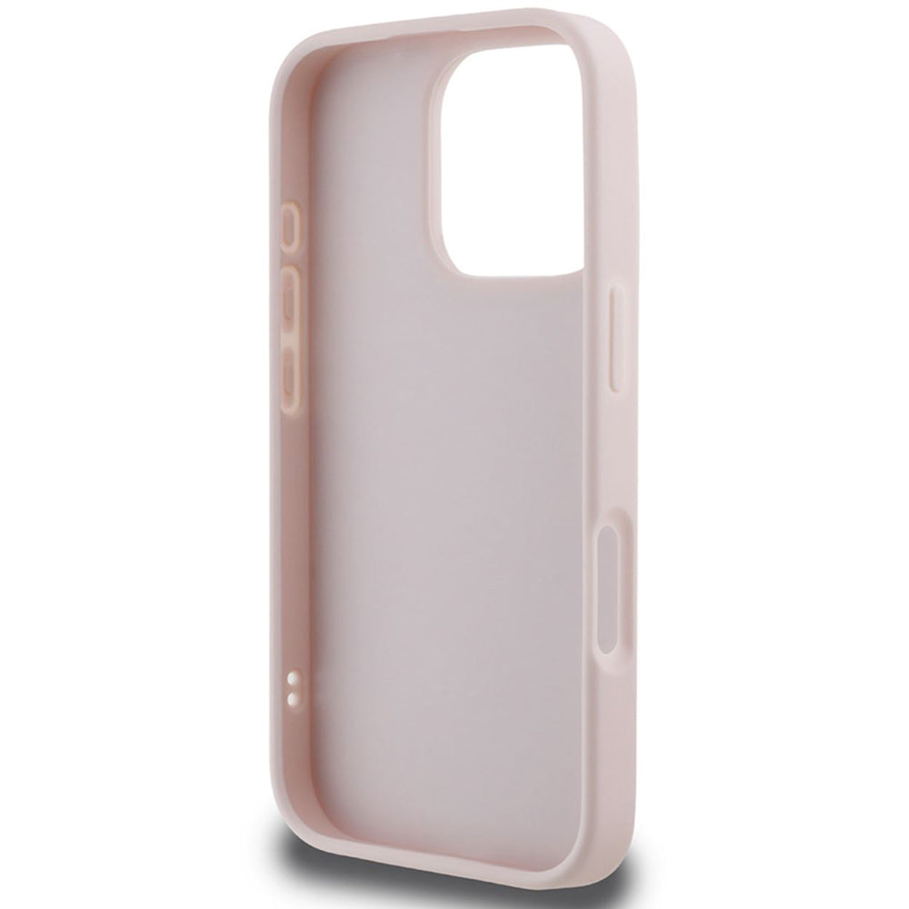 Etui til Apple iPhone 16 Pro, Guess, Quilted Metal Logo, Pink