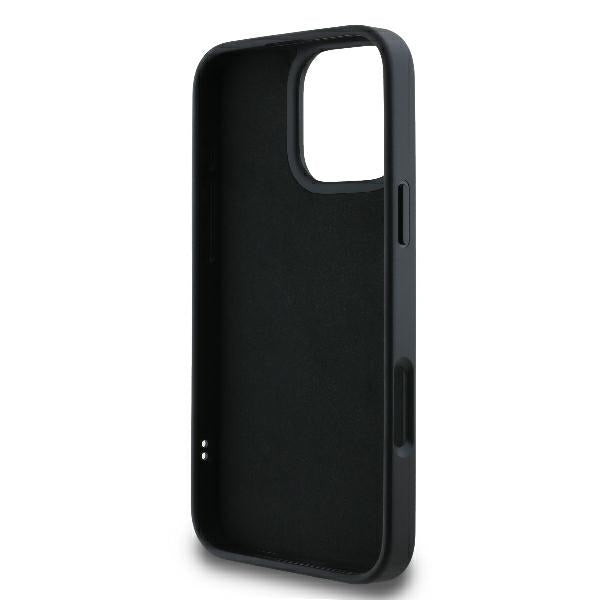 Etui til Apple iPhone 16 Pro, Karl Lagerfeld, 3D Rubber Signature, Sort