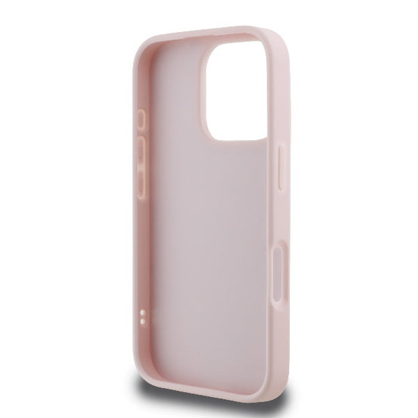 Etui til Apple iPhone 16 Pro, Karl Lagerfeld, Diagonal Quilted Script, Pink