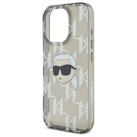 Etui til Apple iPhone 16 Pro, Karl Lagerfeld, IML Luxury Electroplated Karl's Head, Sort