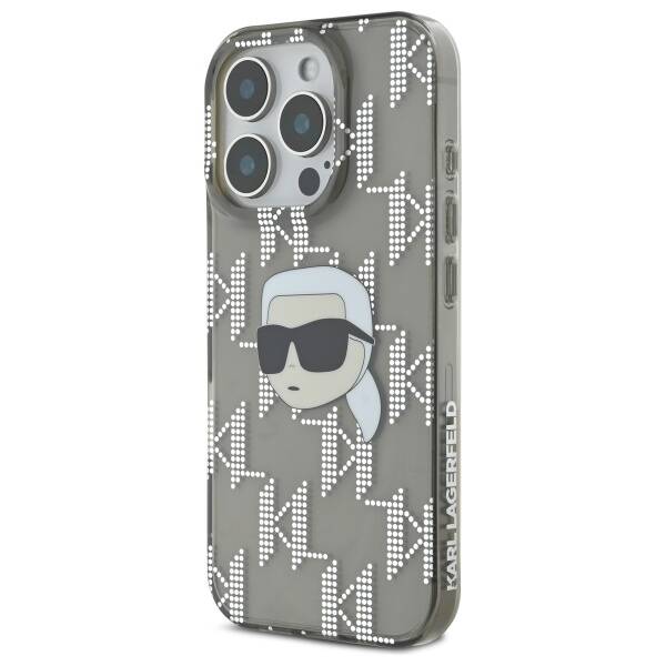 Etui til Apple iPhone 16 Pro, Karl Lagerfeld, IML Luxury Electroplated Karl's Head, Sort