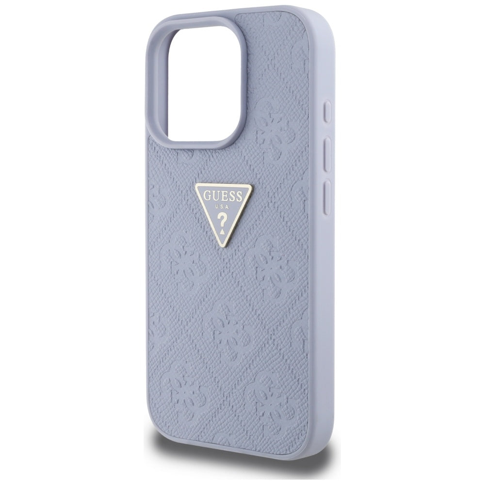 Etui til Apple iPhone 16 Pro Max, Guess, Hot Stamp 4G Pattern Triangle Logo, Lys Lilla