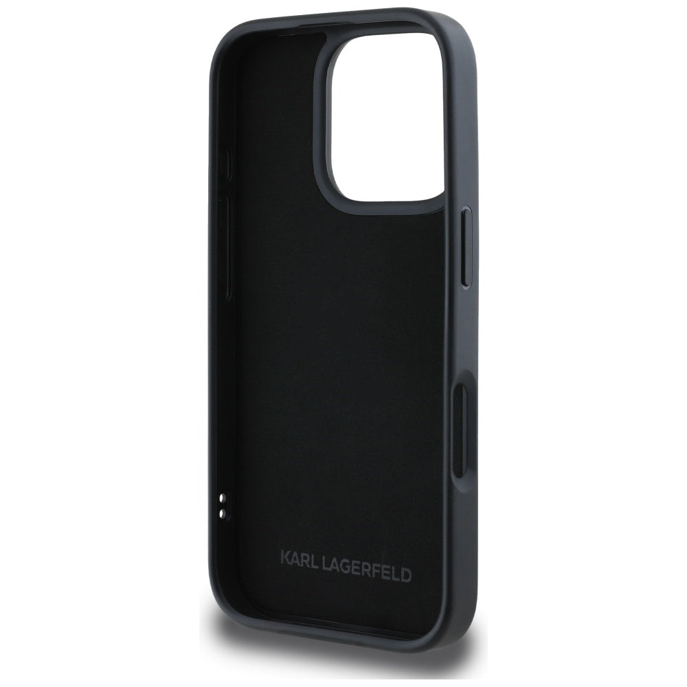 Etui til Apple iPhone 16 Pro Max, Karl Lagerfeld, 3D Rubber Karl & Choupette, Sort