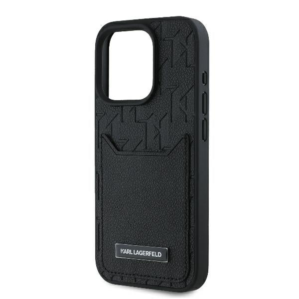 Etui til Apple iPhone 16 Pro Max, Karl Lagerfeld, Cardslots Monogram, Sort