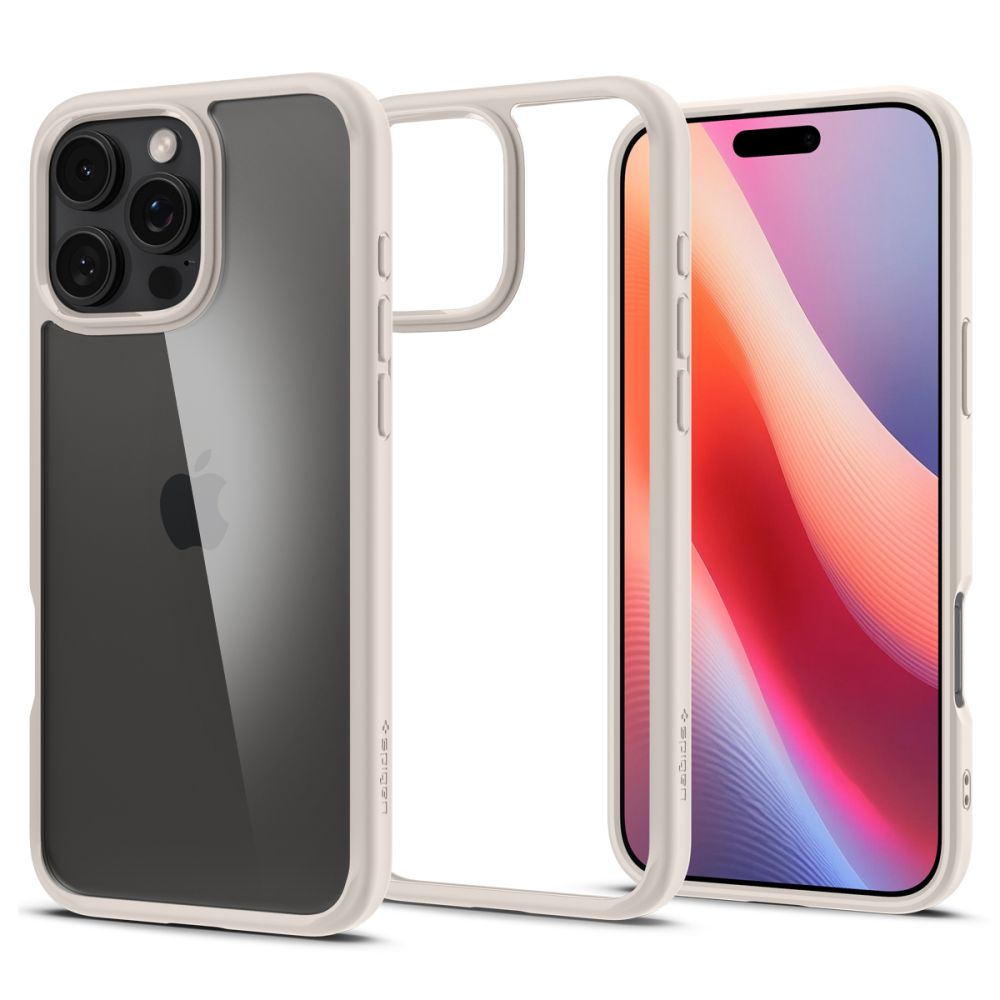 Etui til Apple iPhone 16 Pro, Spigen, Ultra Hybrid, Beige ACS08127
