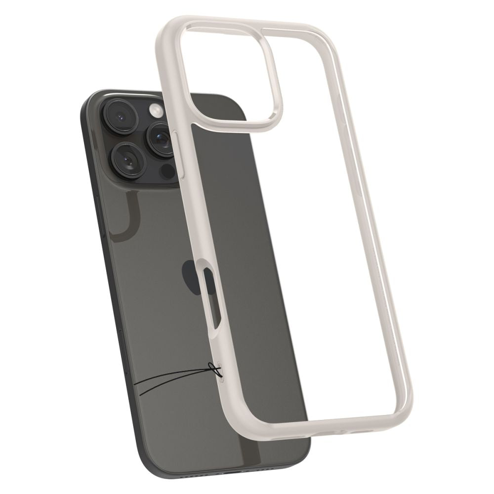 Etui til Apple iPhone 16 Pro, Spigen, Ultra Hybrid, Beige ACS08127