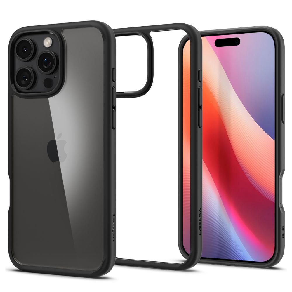 Etui til Apple iPhone 16 Pro, Spigen, Ultra Hybrid, Mat Sort