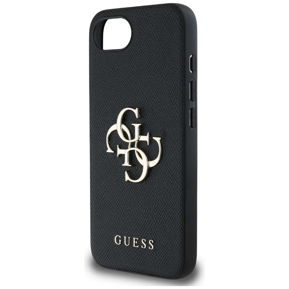 Etui til Apple iPhone 17e / 16e, Guess, 4G Grained Big and Classic Logo, Sort
