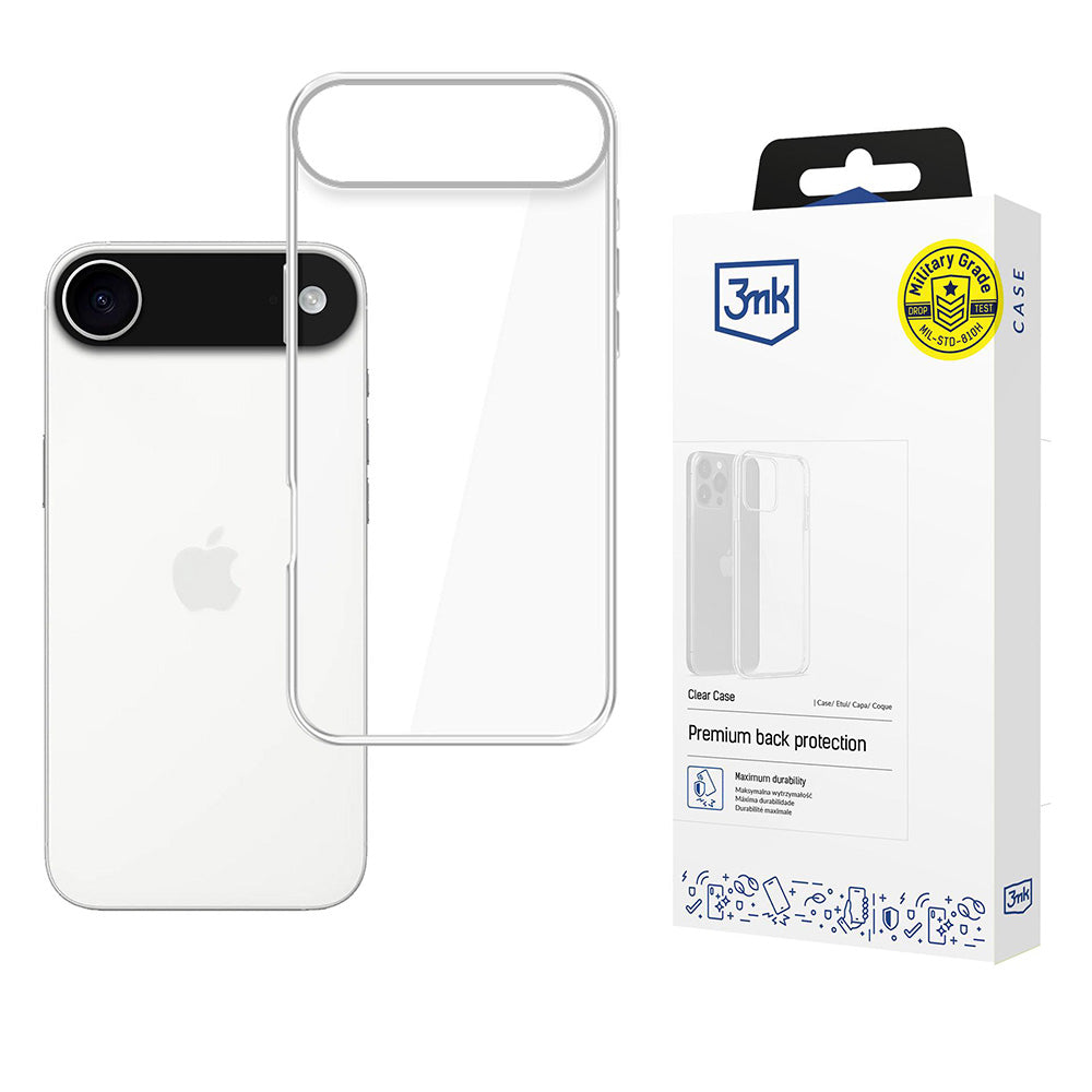 Etui til Apple iPhone 17 Air, 3MK, Klar, Gennemsigtig