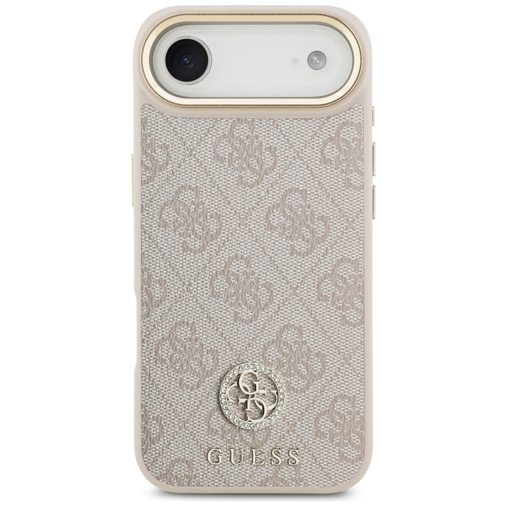 Etui til Apple iPhone 17 Air, Guess, 4G Strass Logo og Big Strap, Pink