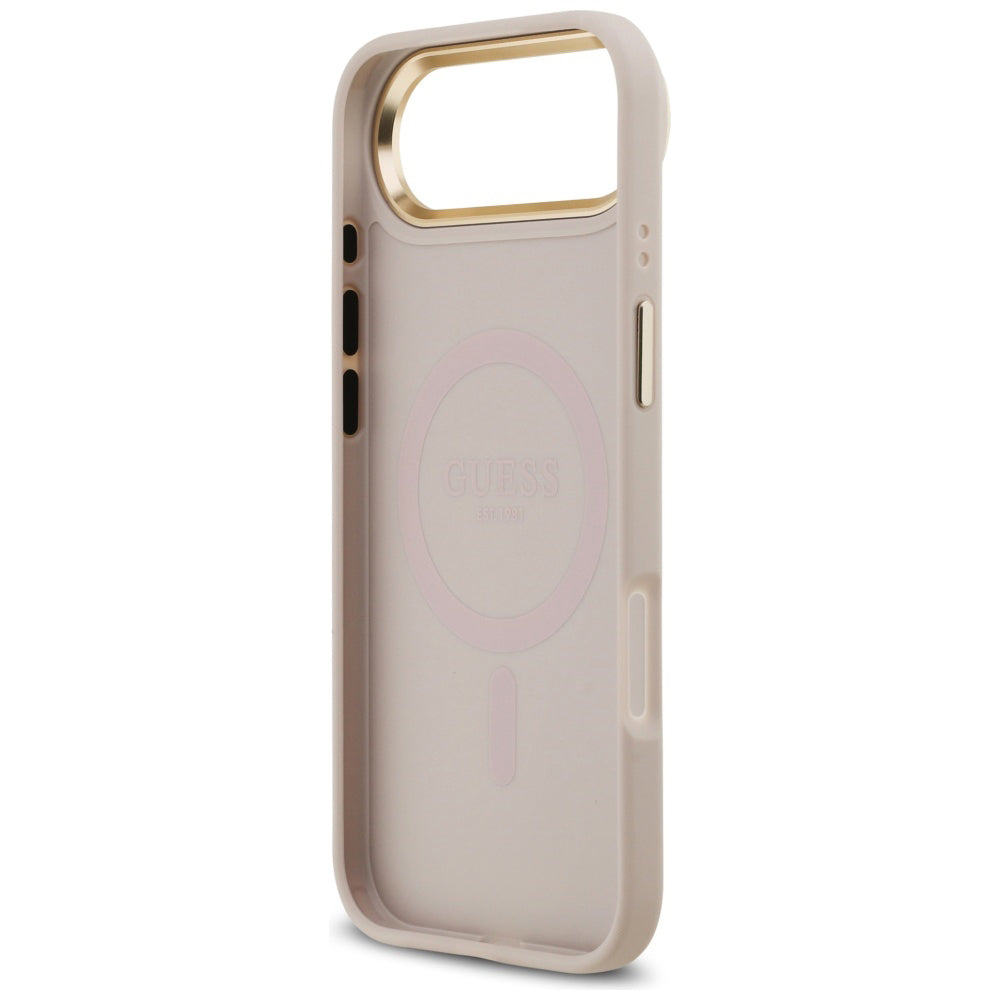 Etui til Apple iPhone 17 Air, Guess, 4G Strass Logo og Big Strap, Pink
