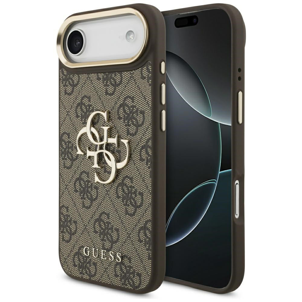 Etui til Apple iPhone 17 Air, Guess, Big 4G Logo Classic, Gylden Brun
