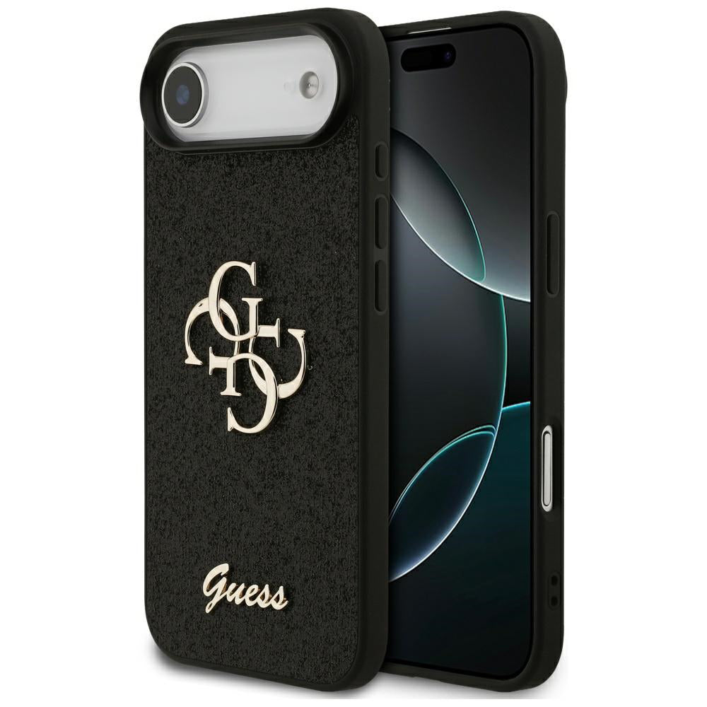 Etui til Apple iPhone 17 Air, Guess, Fixed Glitter Big 4G, Sort