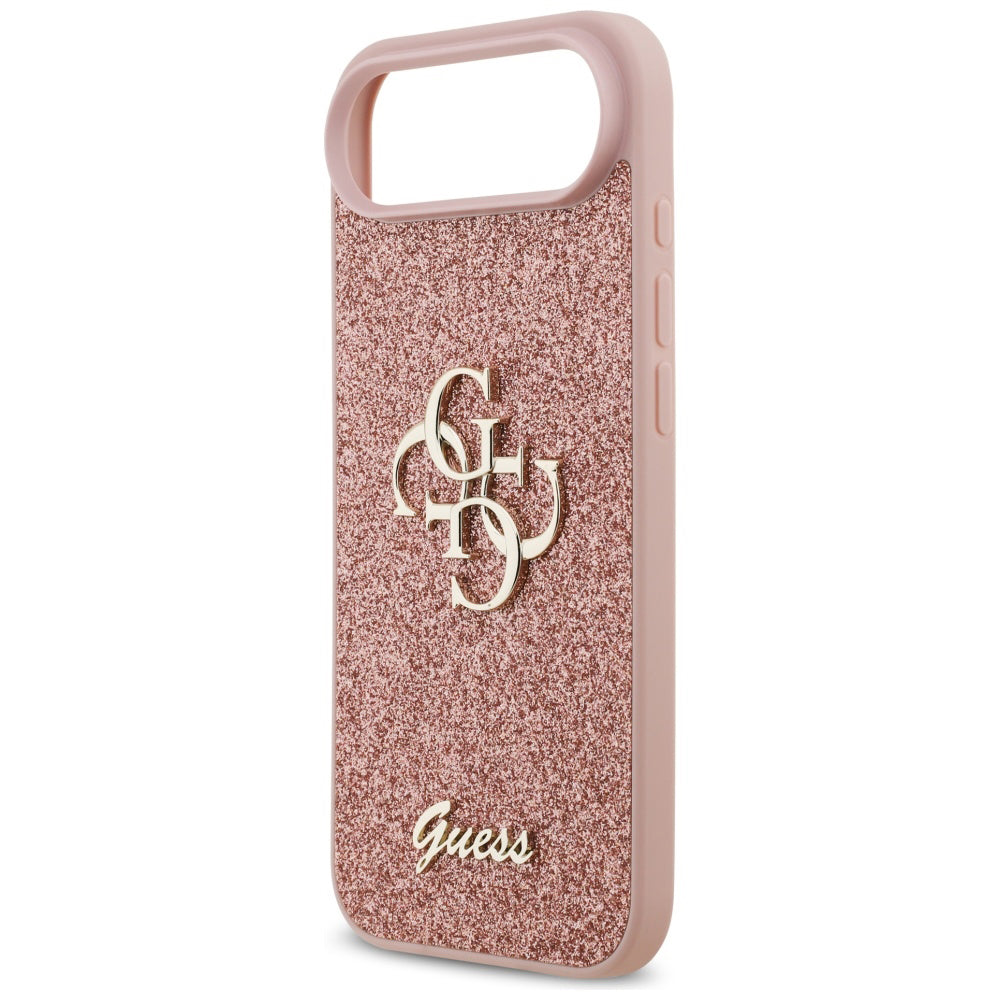Etui til Apple iPhone 17 Air, Guess, Fixed Glitter Big 4G, Pink