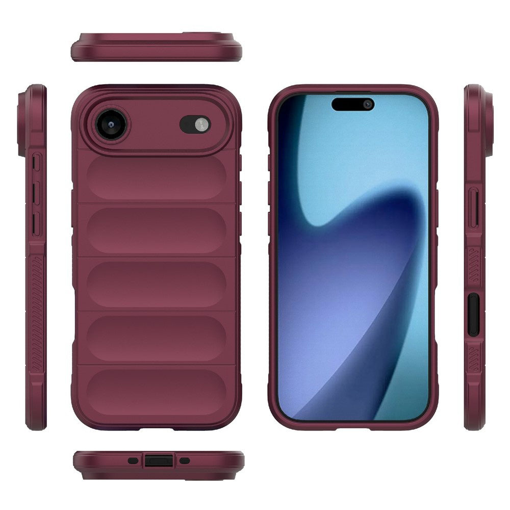 Etui til Apple iPhone 17 Air, Techsuit, Magic Shield, Kirsebærrød