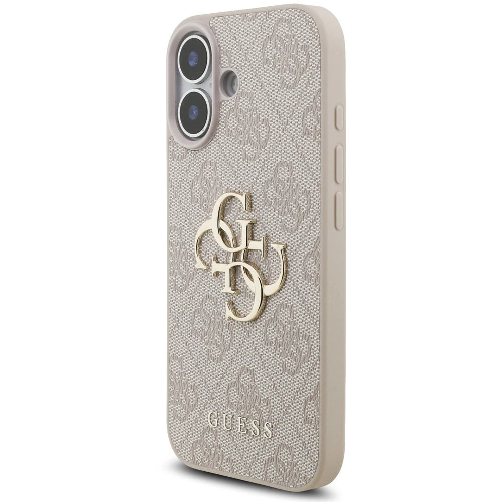 Etui til Apple iPhone 17, Guess, 4G Classic Logo med rem, Pink