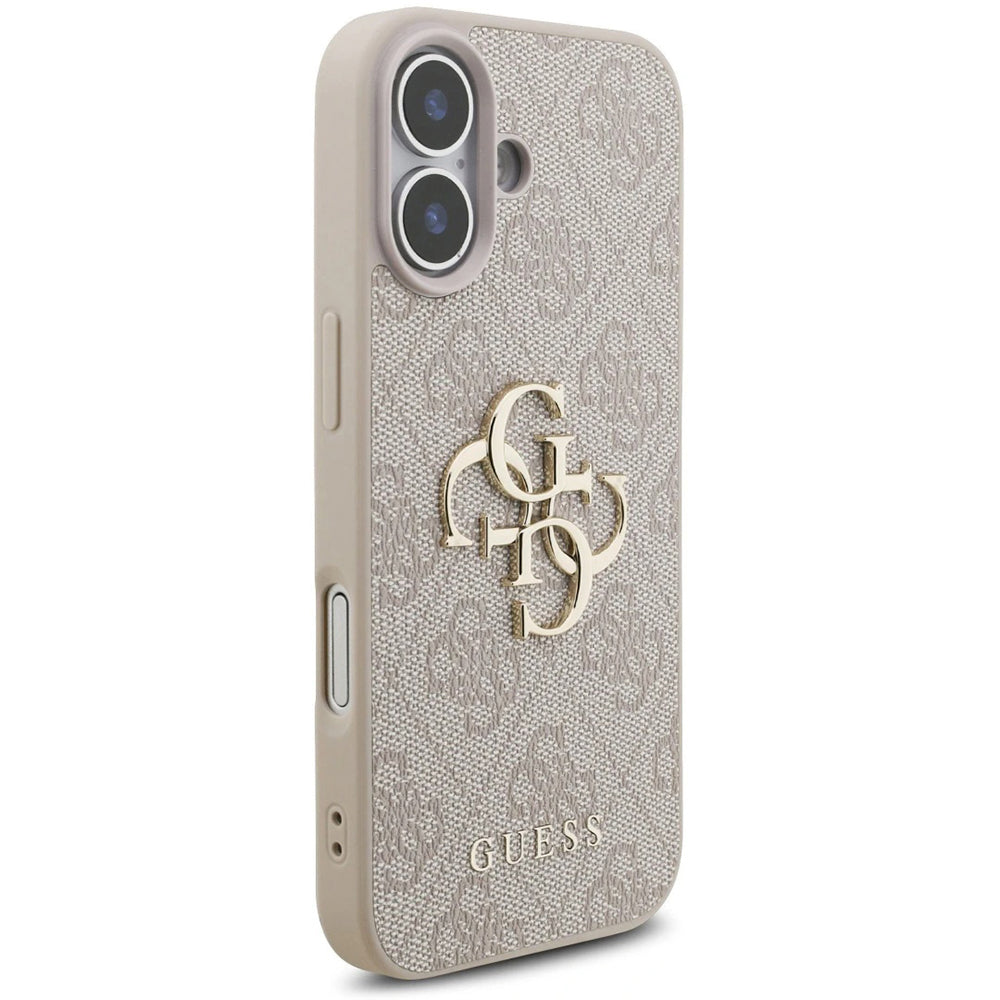 Etui til Apple iPhone 17, Guess, 4G Classic Logo med rem, Pink