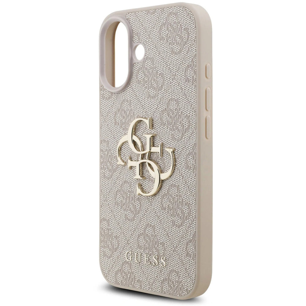 Etui til Apple iPhone 17, Guess, 4G Classic Logo med rem, Pink