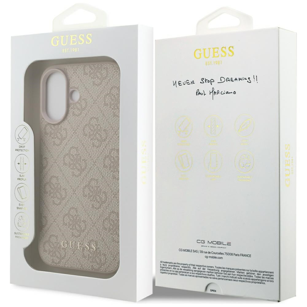 Etui til Apple iPhone 17, Guess, 4G Classic, Pink