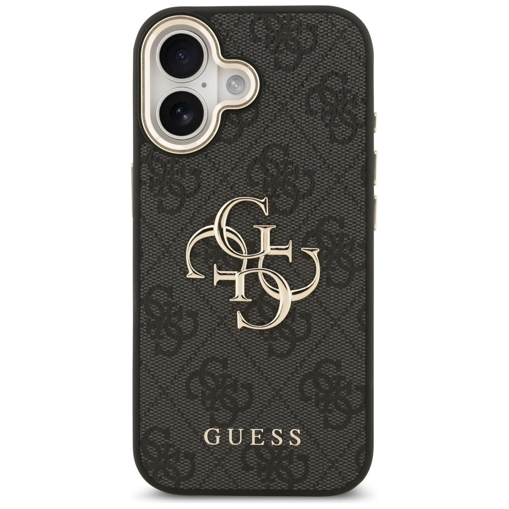 Etui til Apple iPhone 17, Guess, Big 4G Logo Classic, Sort Guld