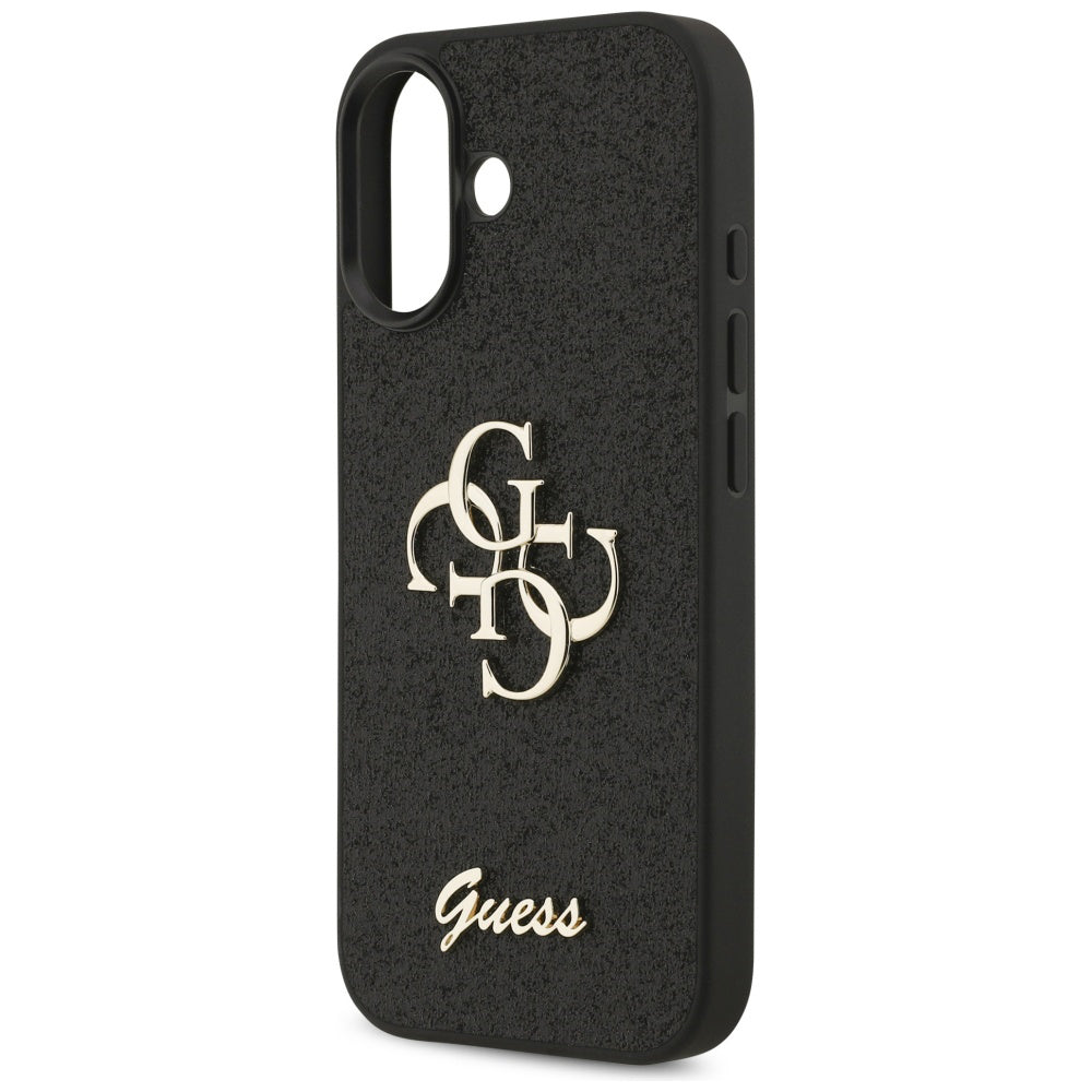 Etui til Apple iPhone 17, Guess, Fixed Glitter Big 4G, Sort
