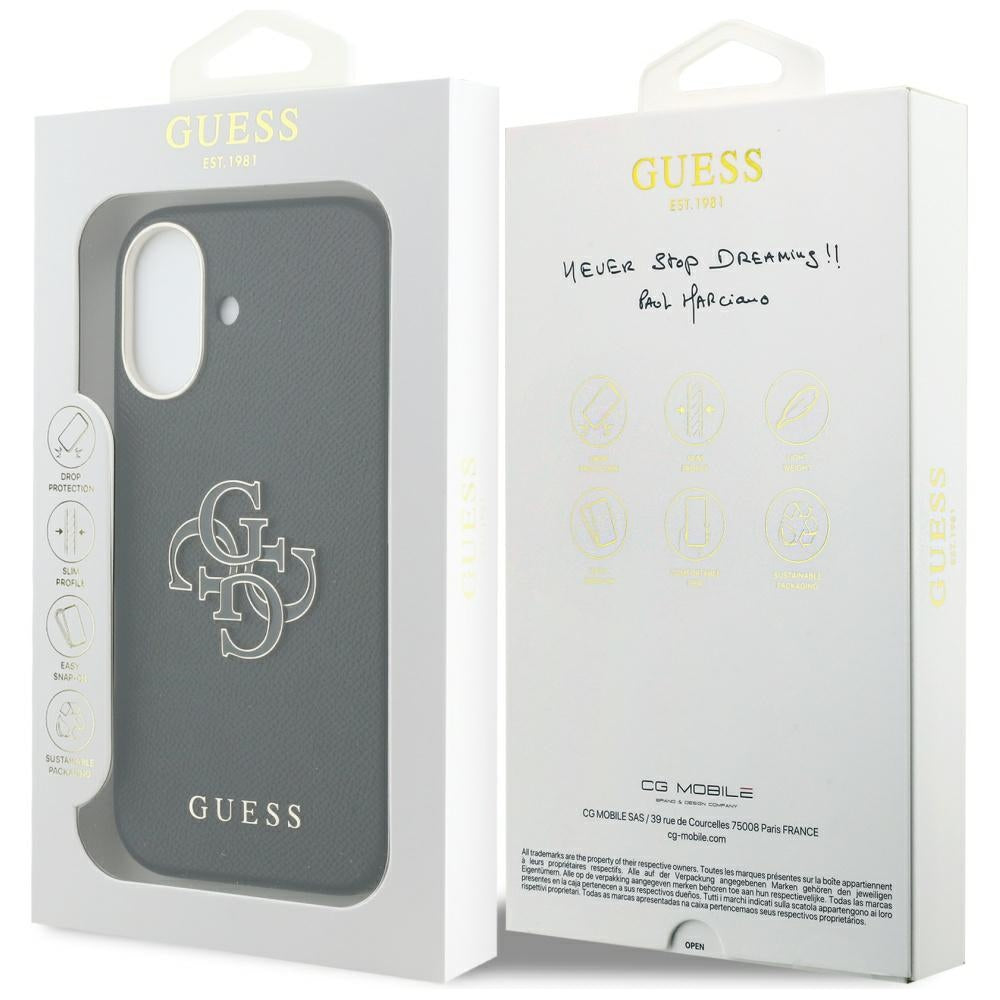 Etui til Apple iPhone 17, Guess, Resin Logo, Sort