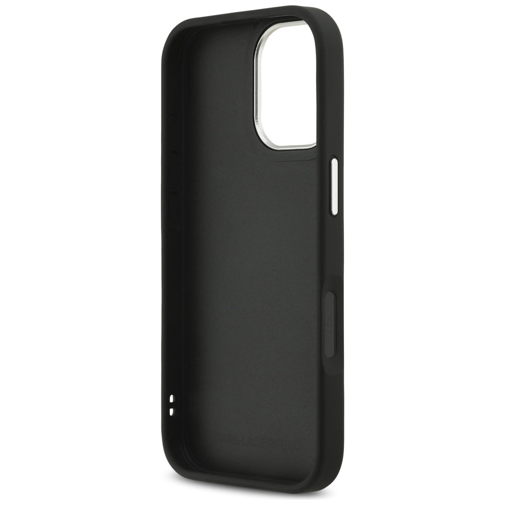 Etui til Apple iPhone 17, Karl Lagerfeld, Grained Karl & Choupette's Heads Pins and Logo, Sort