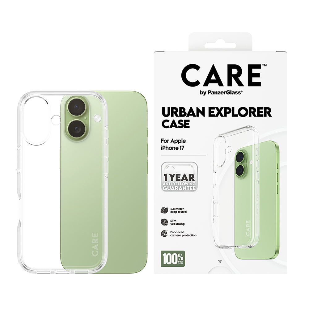 Etui til Apple iPhone 17, PanzerGlass, Urban Explorer Care, Transparent