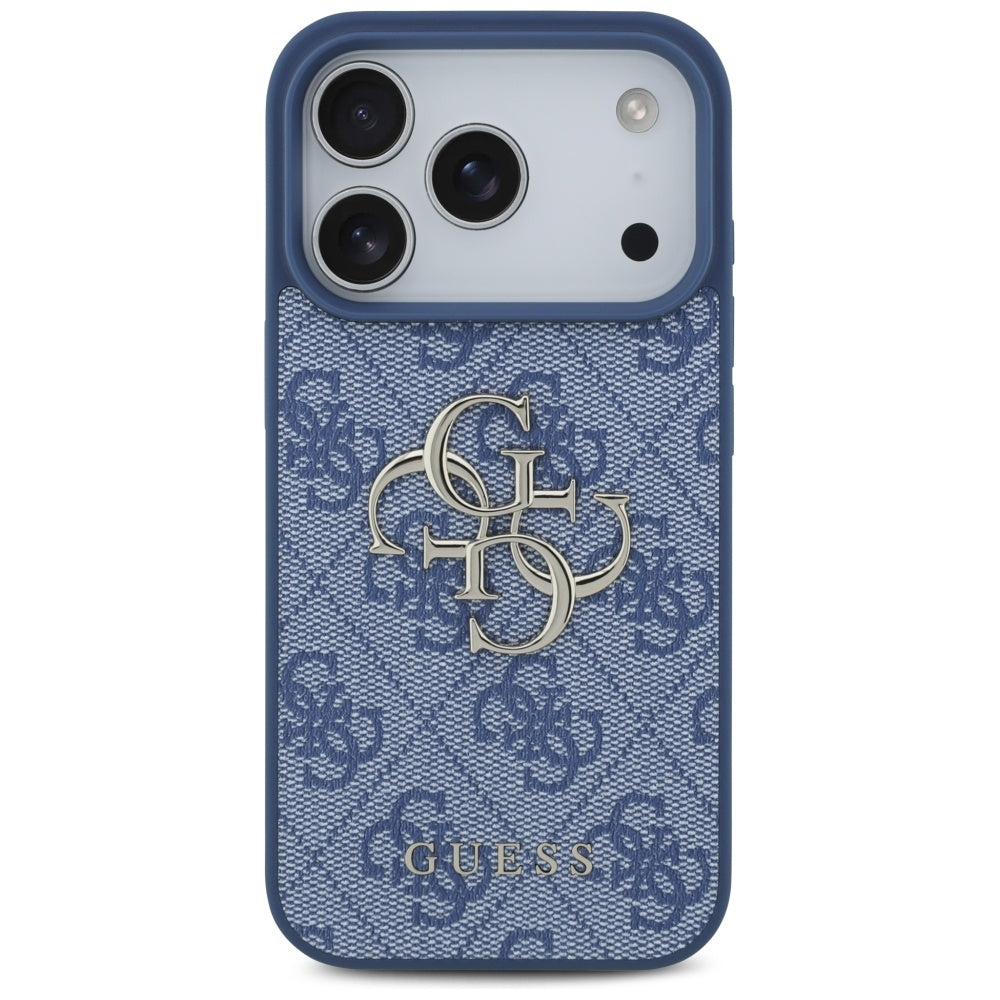 Etui til Apple iPhone 17 Pro, Guess, 4G Big Logo, Blå