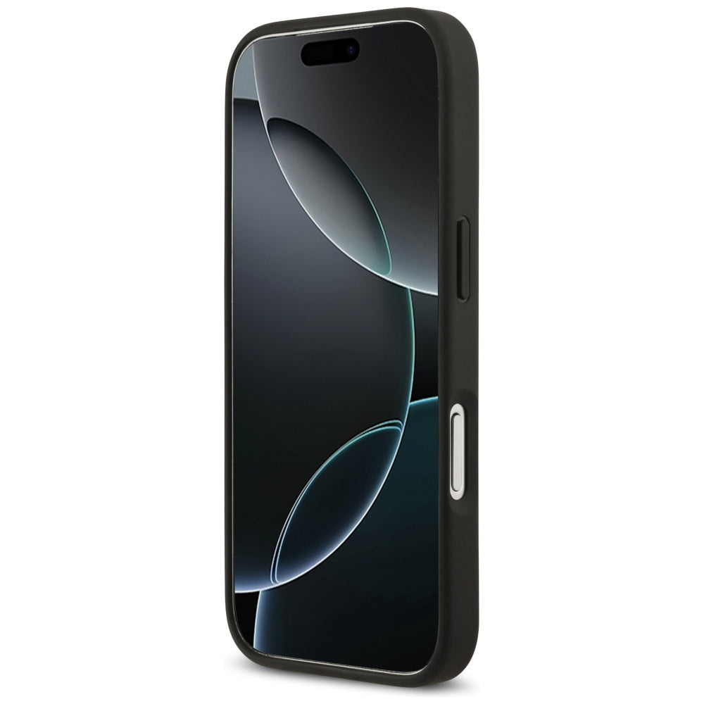 Etui til Apple iPhone 17 Pro, Guess, 4G Double Card Triangle, Sort
