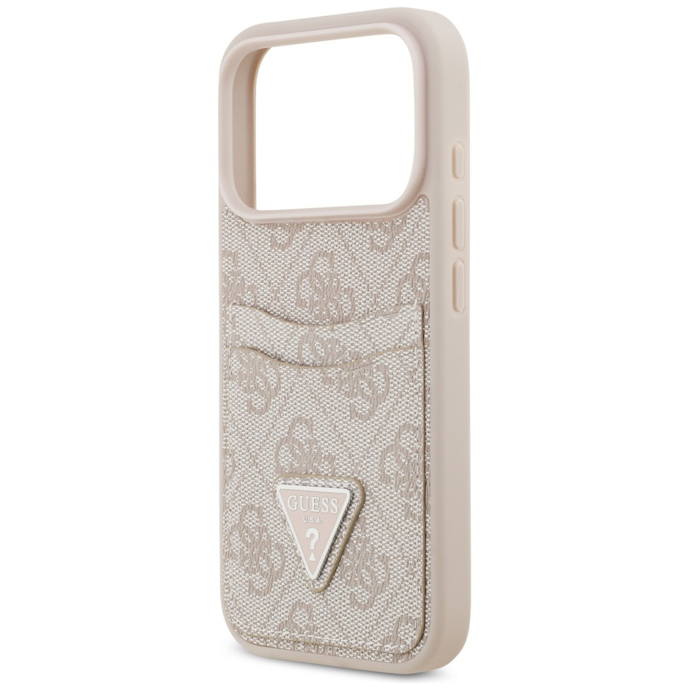 Etui til Apple iPhone 17 Pro, Guess, 4G Double Card Triangle, Pink