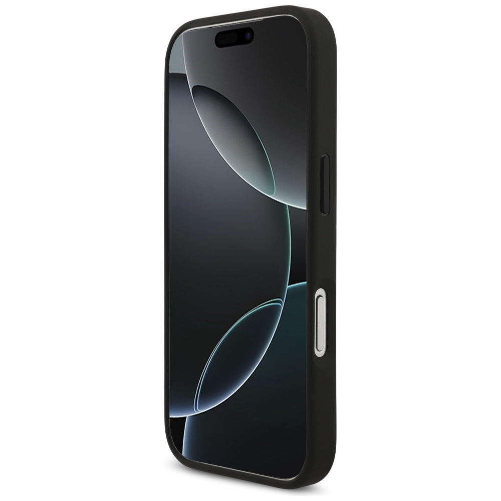 Etui til Apple iPhone 17 Pro, Guess, 4G Grained Big and Classic Logo, Sort