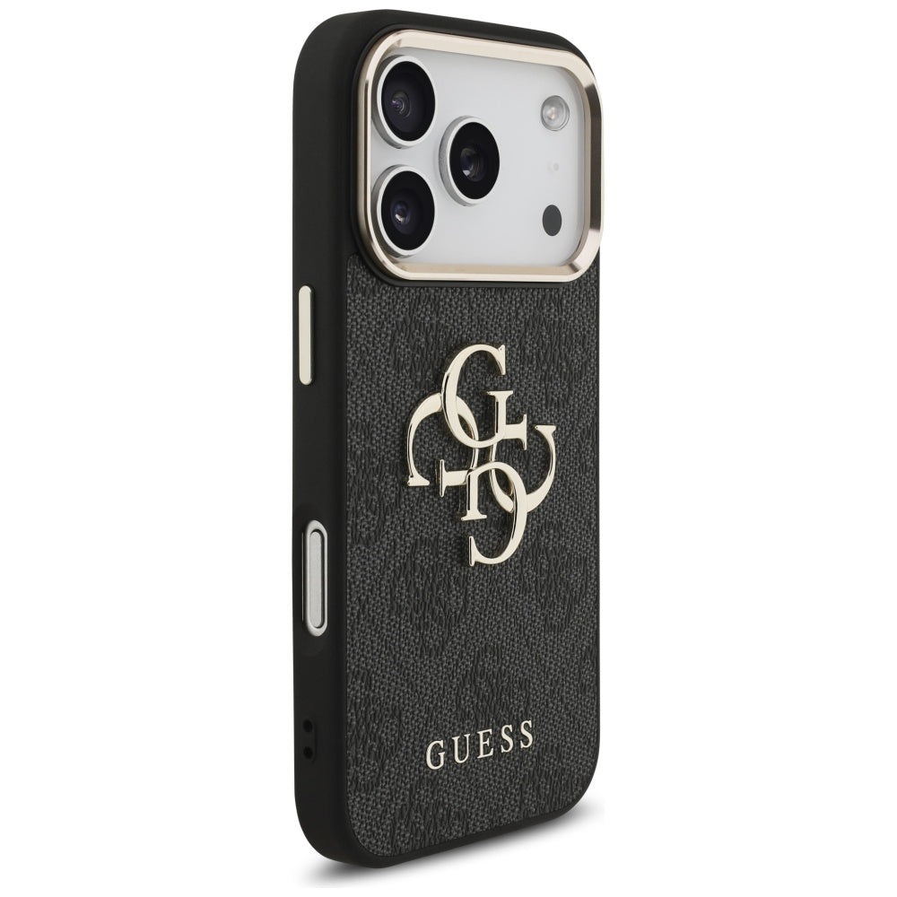 Etui til Apple iPhone 17 Pro, Guess, Big 4G Logo Classic, Sort Guld