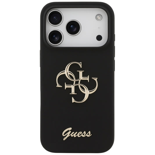 Case for Apple iPhone 17 Pro, Guess, Big 4G Script, Black