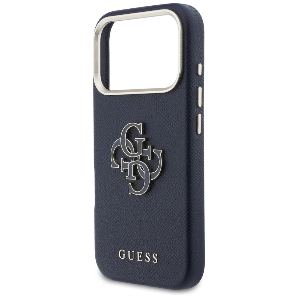 Etui til Apple iPhone 17 Pro, Guess, Resin Logo, Blå