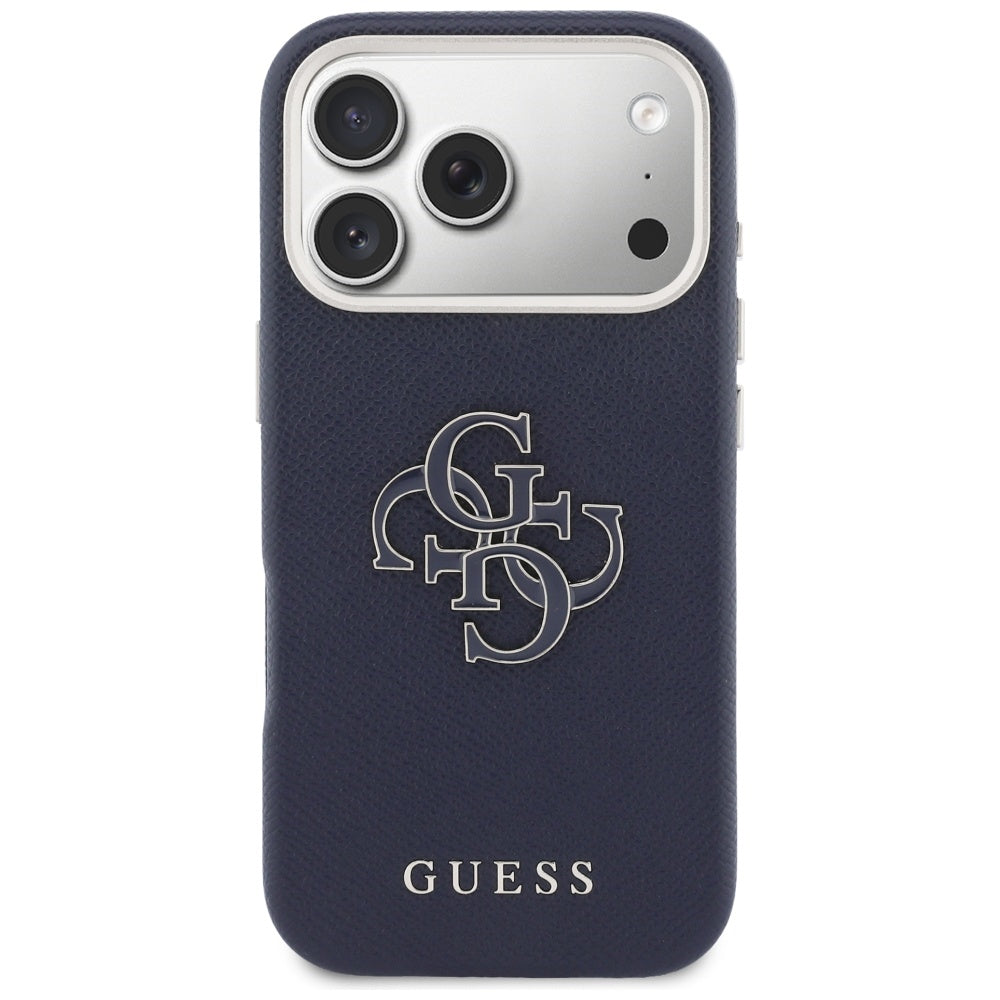 Etui til Apple iPhone 17 Pro, Guess, Resin Logo, Blå