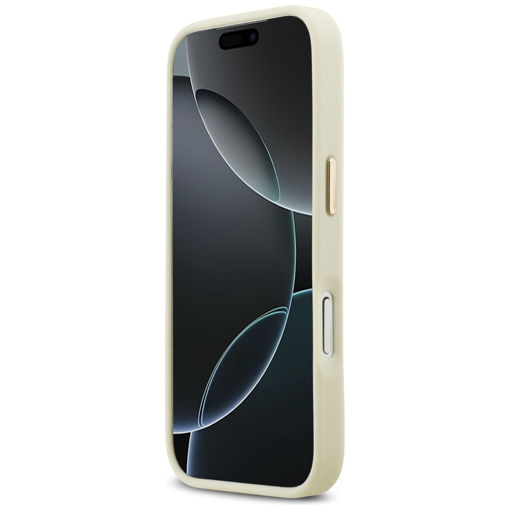 Etui til Apple iPhone 17 Pro, Karl Lagerfeld, Script Logo, Beige