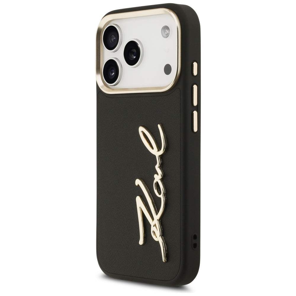 Etui til Apple iPhone 17 Pro, Karl Lagerfeld, Script Logo, Sort