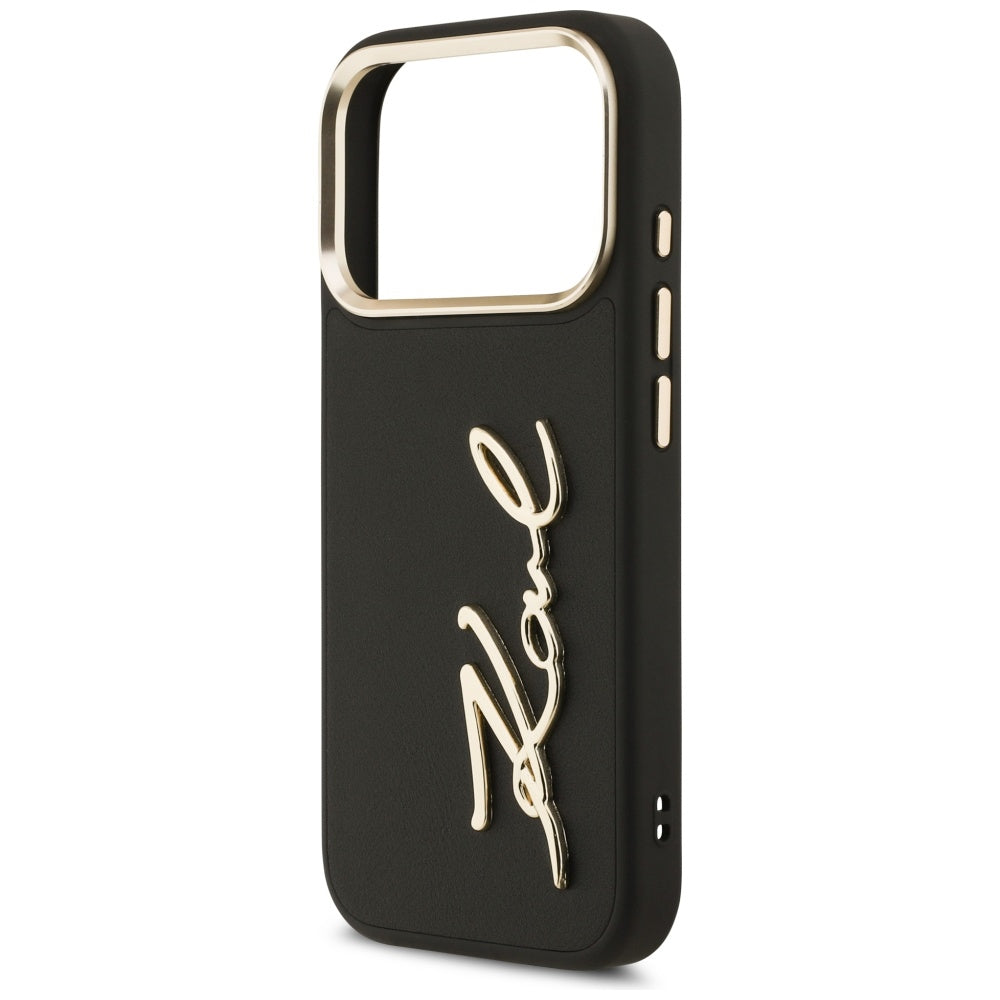 Etui til Apple iPhone 17 Pro, Karl Lagerfeld, Script Logo, Sort