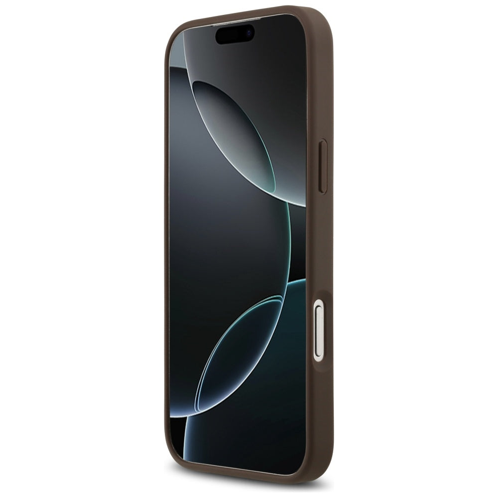 Etui til Apple iPhone 17 Pro Max, Guess, 4G Double Card Triangle, Brun