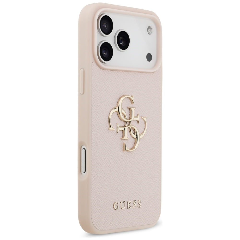 Etui til Apple iPhone 17 Pro Max, Guess, 4G Grained Big and Classic Logo, Pink