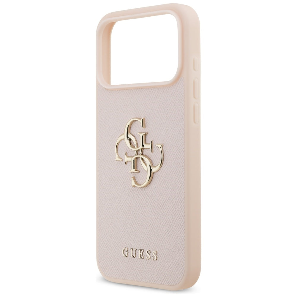 Etui til Apple iPhone 17 Pro Max, Guess, 4G Grained Big and Classic Logo, Pink