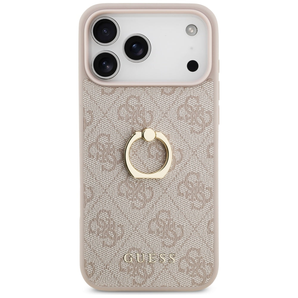 Etui til Apple iPhone 17 Pro Max, Guess, 4G Ring Stand, Pink