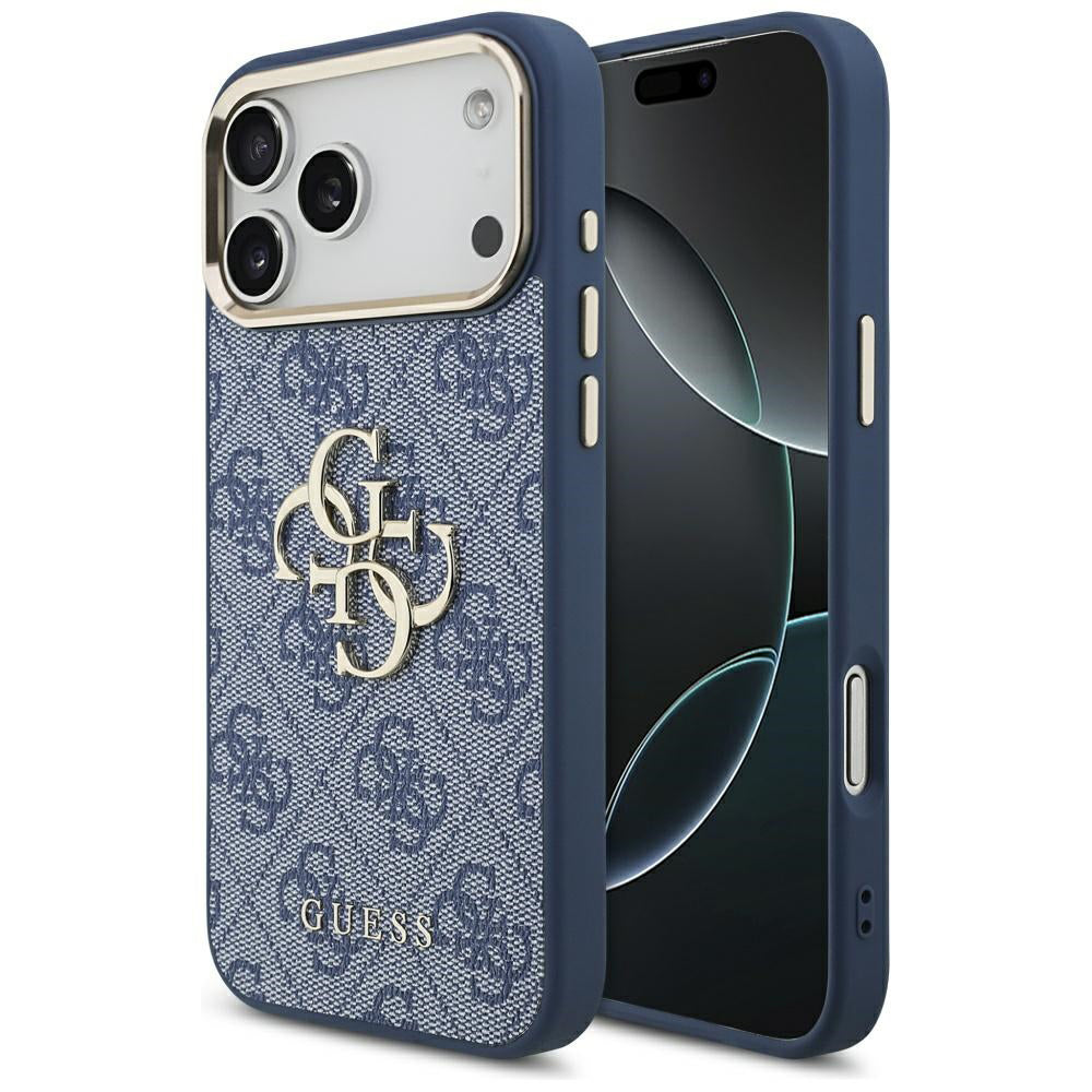 Etui til Apple iPhone 17 Pro Max, Guess, Big 4G Logo Classic, Gyldenblå