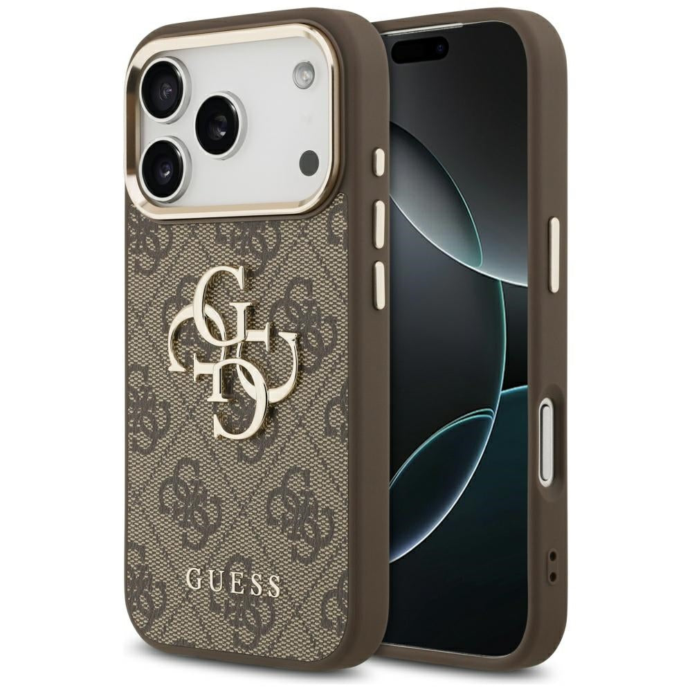Etui til Apple iPhone 17 Pro Max, Guess, Big 4G Logo Classic, Gylden Brun
