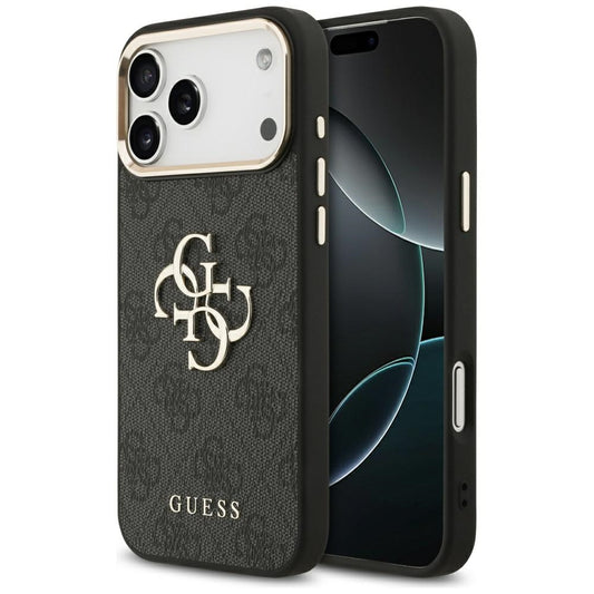 Etui til Apple iPhone 17 Pro Max, Guess, Big 4G Logo Classic, Sort Guld