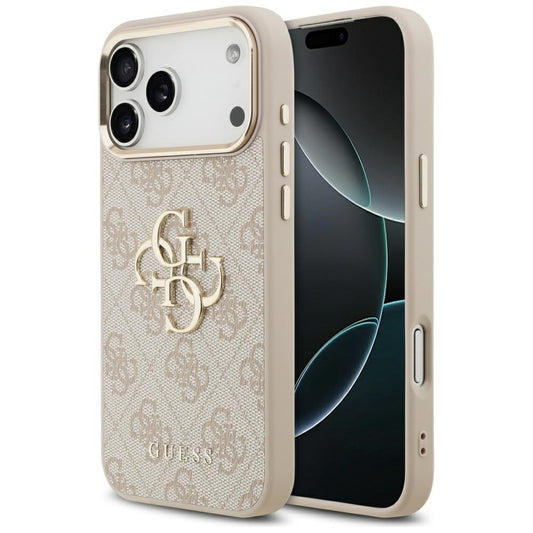 Etui til Apple iPhone 17 Pro Max, Guess, Big 4G Logo Classic, Gylden Rosa